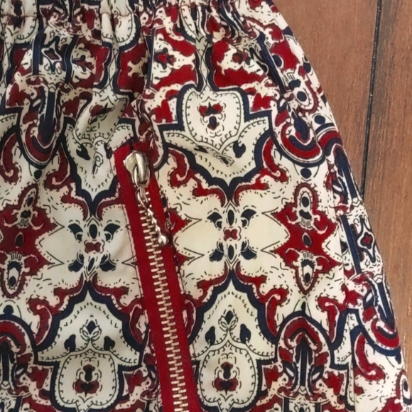 Patterned Mini Boat-neck Summer Dress with Pockets - Picture 4 of 5